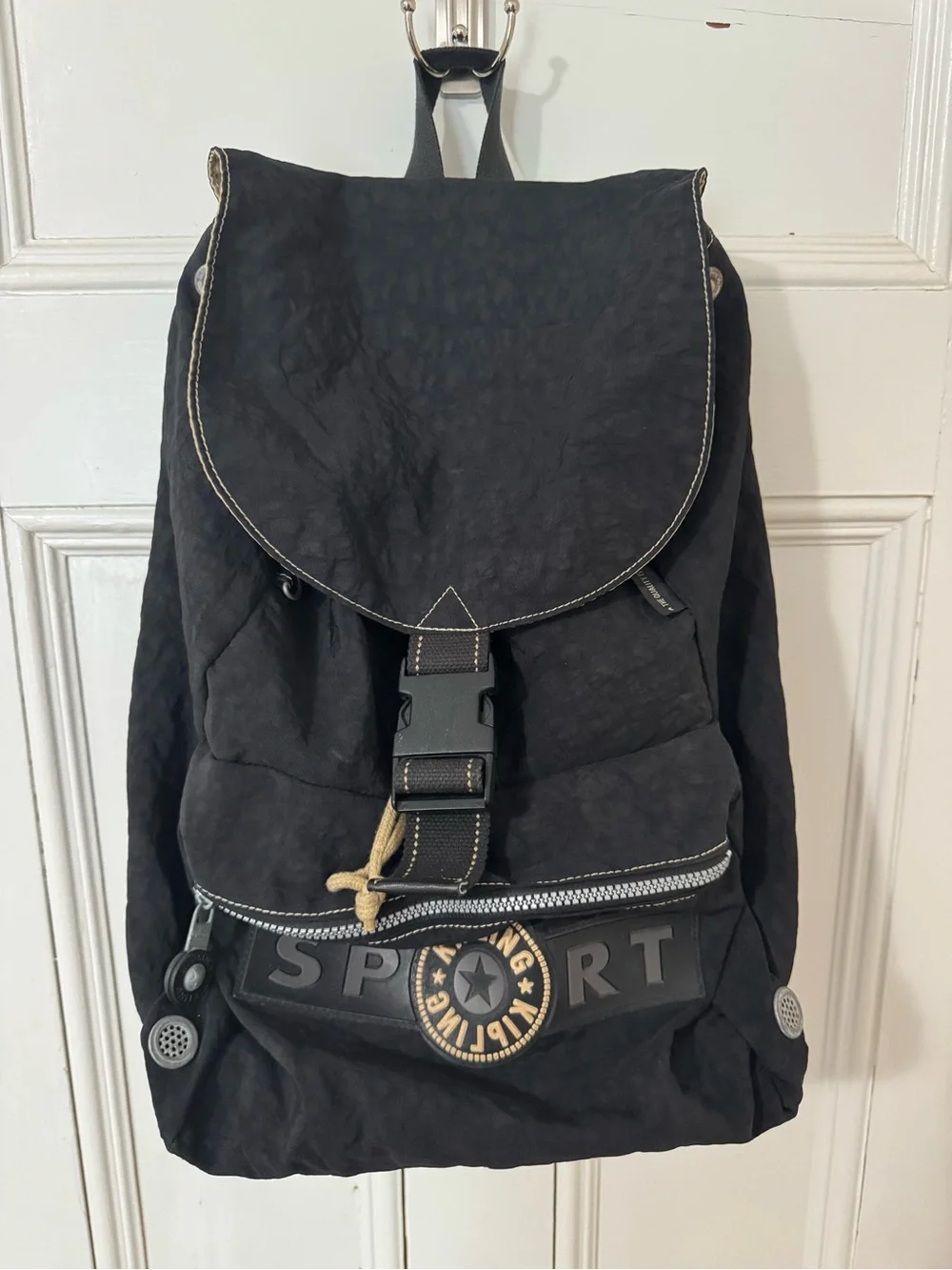Kipling Sport Black Nylon Backpack